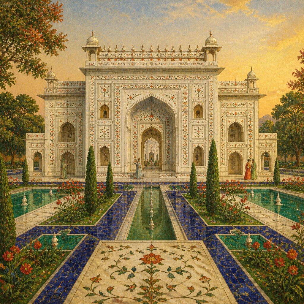 AI-generated interpretation of Mughal Art