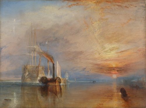 The Fighting Temeraire tugged to her last berth to be broken up, 1838 — The Romantic Era